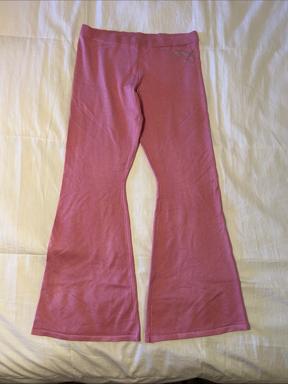Juicy Couture Pink Flared Track Pants
